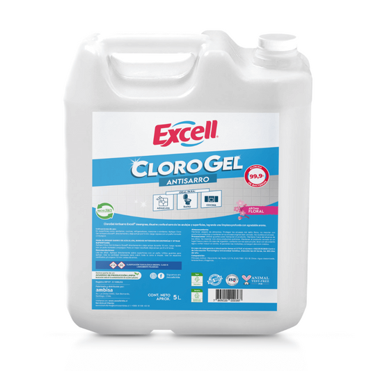 Bidón Cloro Gel Excell 5 Litros