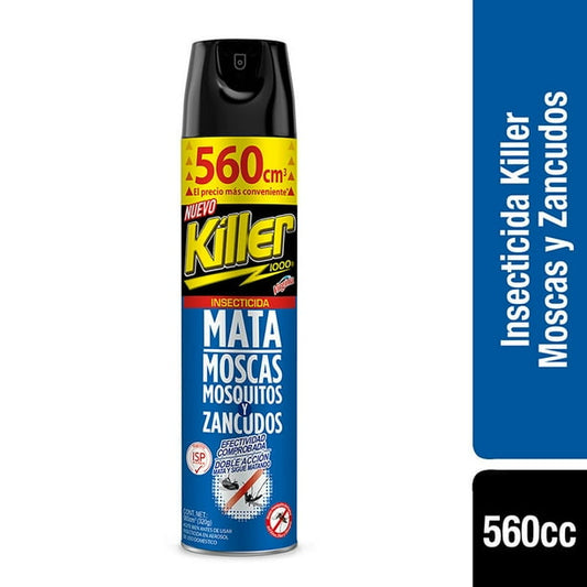 INSECTICIDA KILLER MATA MOSCA MOSQUITOS Y ZANCUDOS 560cc