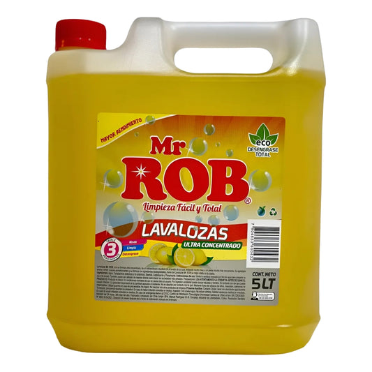 Lavaloza Ultra Concentrado Amarillo Mr Rob 5 Litros
