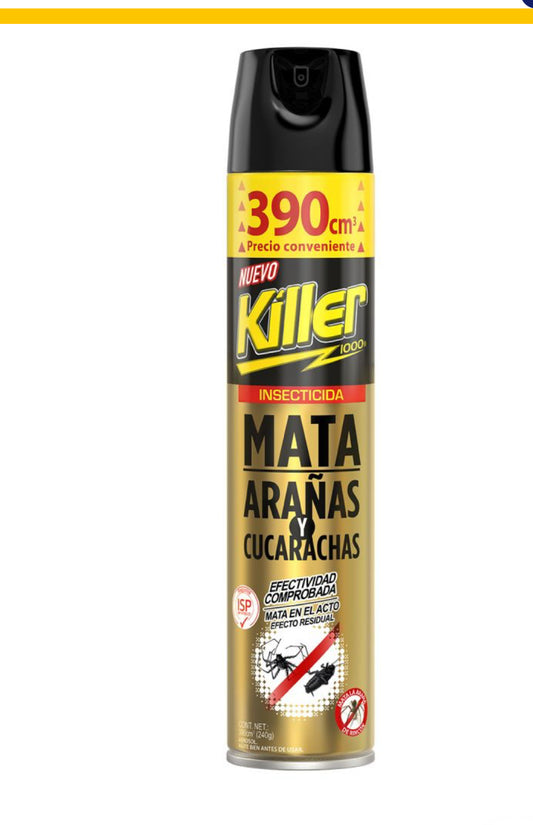 Killer Insecticida Arañas y Cucarachas Aerosol 390 cc