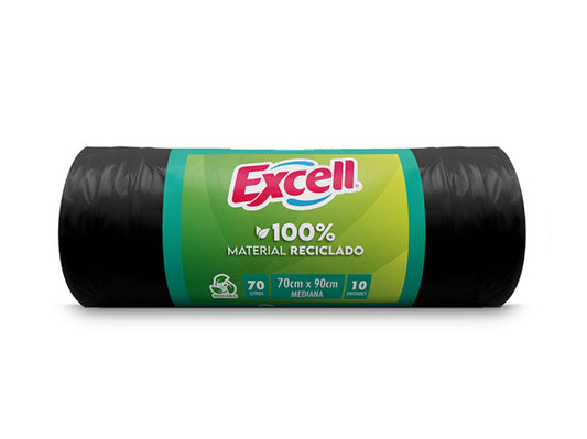 BOLSA DE BASURA EXCELL 100% RECICLADA 70*90 10Un.