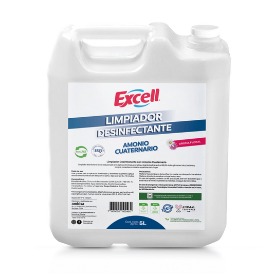 Limpiador Amonio Cuaternario Excell Aroma Floral 5 Lts.
