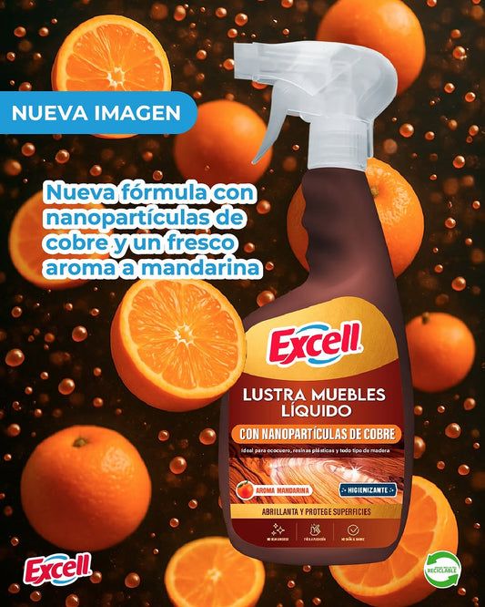 Lustramuebles Líquido Gatillo aroma mandarina, 500 ml